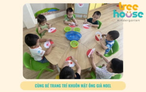 Trang trí khuôn mặt ông già Noel
