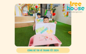 Cùng bé thi vẽ tranh tết 2024