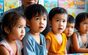 Trẻ em chơi đùa ngoài trời, thể hiện sự vui vẻ và năng động.